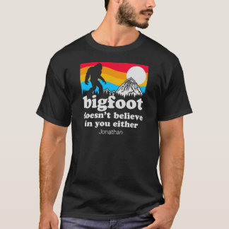Camiseta Engraçado Personalizado Grande Pé não acredita em