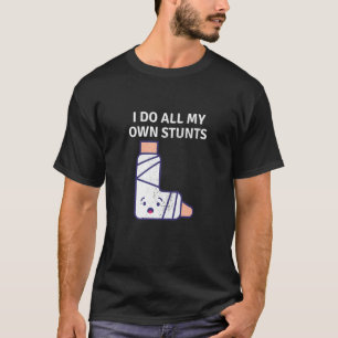Camiseta Engraçado Pés Quebrados Fiquem Bem Logo Eu Faço