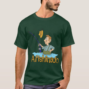 Camiseta Engraçado Pesca Afishinado