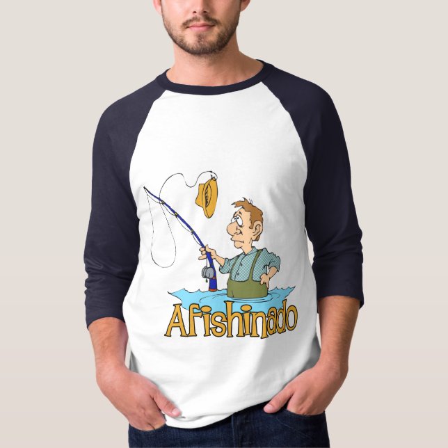 Camiseta Engraçado Pesca Afishinado (Frente)