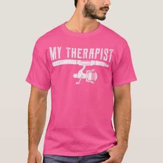 Camiseta Engraçado Pesca Arrancada Meu Terapêutico Pescaria