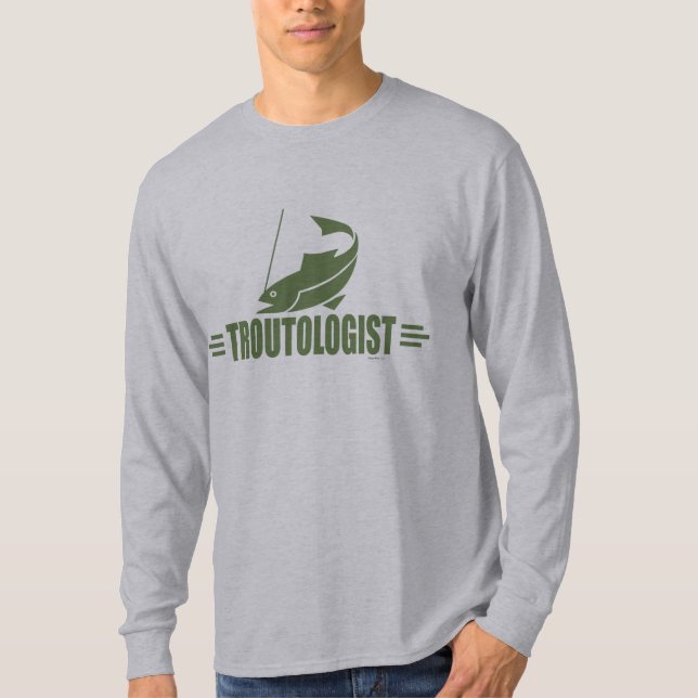Camiseta Engraçado Pesca de Trutas (Frente)