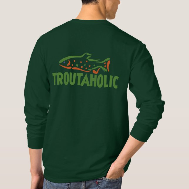 Camiseta Engraçado Pesca de Trutas (Verso)