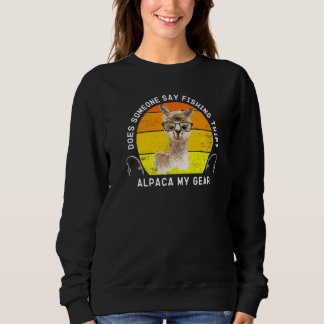 Camiseta Engraçado Pescar Alpaca Meu Pescador de Artes Angl