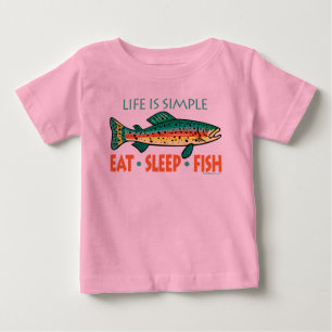 Camiseta Engraçado Pescar Dizendo Menina Rosa