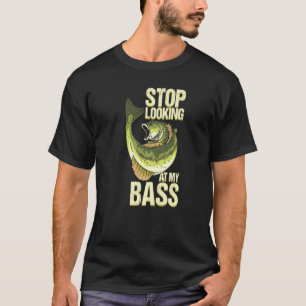 Camiseta Engraçado Pescar Para De Olhar Para O Meu Pescador