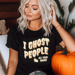 Camiseta Engraçado Pessoas Fantasma Fantasma de Halloween L