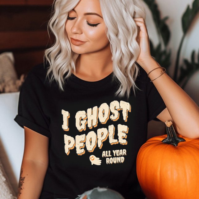 Camiseta Engraçado Pessoas Fantasma Fantasma de Halloween L (Criador carregado)