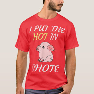 Camiseta Engraçado Pet Baby Pig Hog Farmer Eu Coloquei O Qu