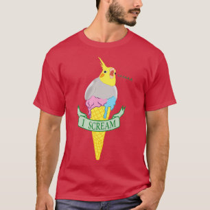 Camiseta Engraçado Pet Doodle I Sorvete Cockatiel