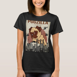 Camiseta Engraçado Pet Pajama Pug Dog Outfit Pugzilla Tee