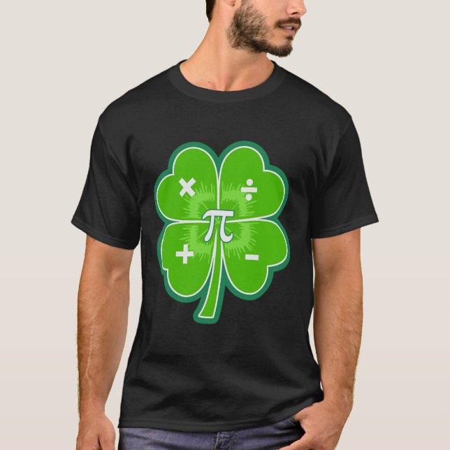 Camiseta Engraçado Pi Day Math Patricks Day Luck Shamrock G (Frente)
