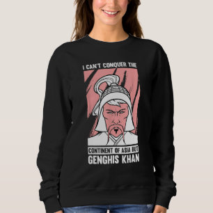 Camiseta Engraçado Piada da História Mongol e Genghis Khan 