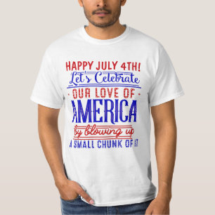 Camiseta Engraçado Piada de fogos de artifício no dia 4 de