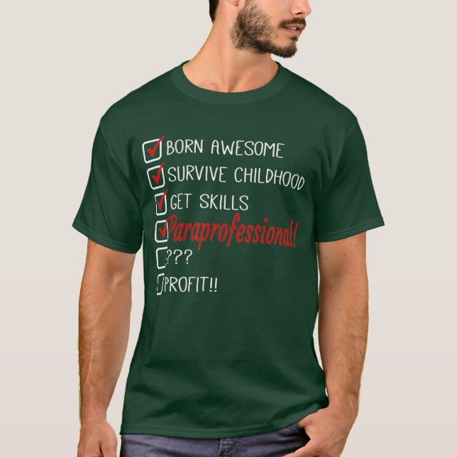 Camiseta Engraçado Piada de humor profissional (Frente)