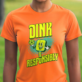 Camiseta Engraçado Pickleball Dink Responsável