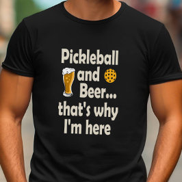 Camiseta Engraçado Pickleball e Cerveja É por isso que esto