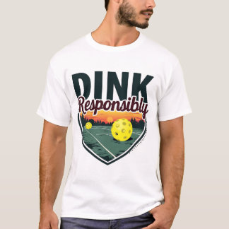 Camiseta Engraçado Pickleball para Homens - "Dink 