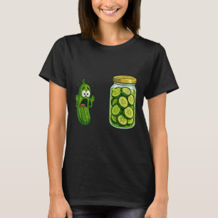 Camiseta Engraçado Picle Jar Cucumber Memória Humo