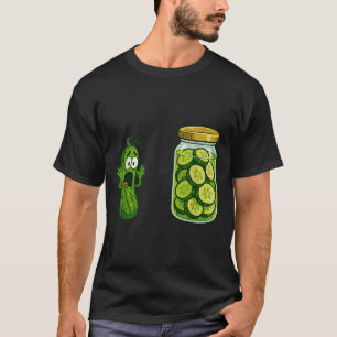 Camiseta Engraçado Picle Jar Cucumber Memória Humo