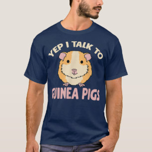 Camiseta Engraçado Pig Pet Lover Yep Eu Falo Com Guiné P