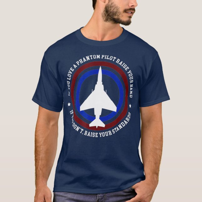 Camiseta Engraçado Piloto Cotação F4 Phantom (Frente)