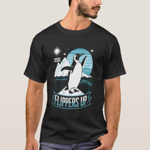 Camiseta Engraçado Pinguim Ouviu Voadores da Ilha