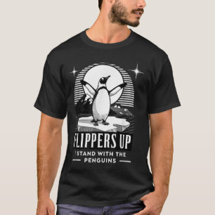 Camiseta Engraçado Pinguim Pé Para Cima Eu Pego O Pinguim