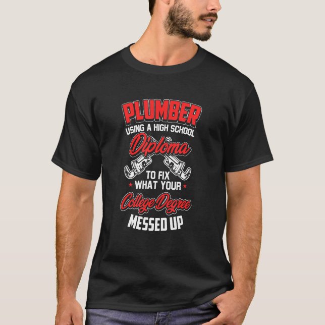 Camiseta Engraçado Pipefitter Plumber Humor (Frente)