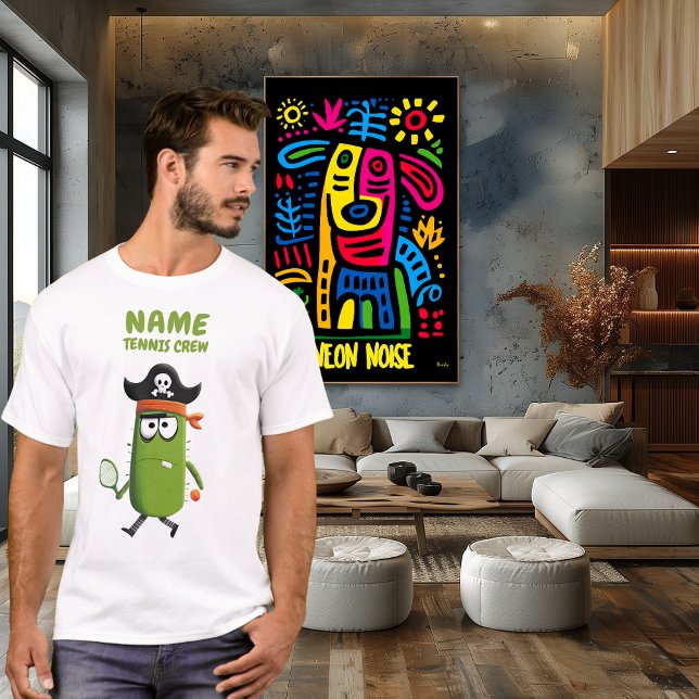 Camiseta Engraçado Pirate Cactus Tênis | Personalizável (Criador carregado)