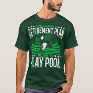 Camiseta Engraçado Piscina Aposentada Sobre Mulheres Homens