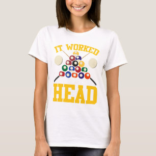 Camiseta Engraçado Piscina Hall Billiard Funcionou Na Minha