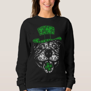 Camiseta Engraçado Pitbull Irlandês Shamrocks Green Hat Rua