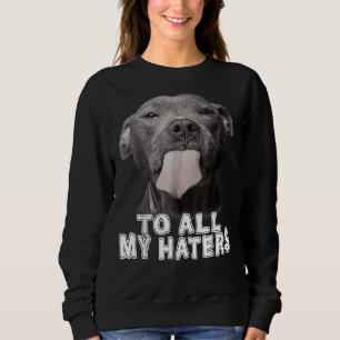 Camiseta Engraçado Pitbull Para Todos Os Meus Odiadores Cac