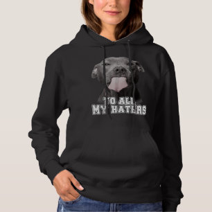 Camiseta Engraçado Pitbull Para Todos Os Meus Odiadores Cam
