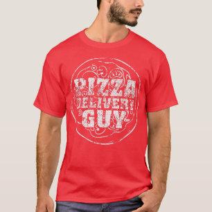 Camiseta Engraçado Pizza Entrega Cara Figurino Pizza Pai