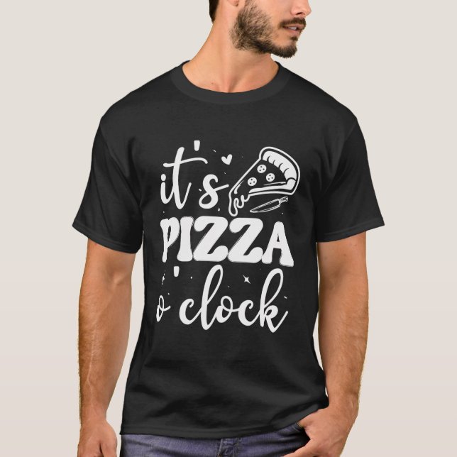 Camiseta Engraçado Pizza Oâ Crianças de Arranjo Mulheres Le (Frente)