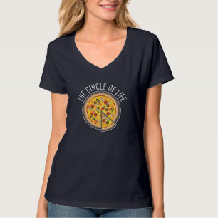 Camiseta Engraçado Pizza Pun Cita O Círculo Da Vida Peppero