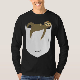 Camiseta Engraçado, Pocket De Lama Preguiçoso