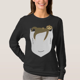 Camiseta Engraçado, Pocket De Lama Preguiçoso