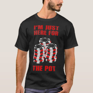 Camiseta Engraçado Poker Dotando Homens Legal Estou Aqui P