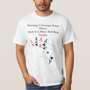 Camiseta Engraçado Poker Ruim Story, Mens Tshirt