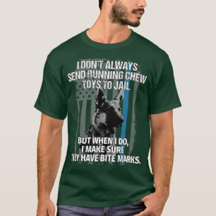 Camiseta Engraçado Polícia K9 Unidade de Cachorro Eu Nem