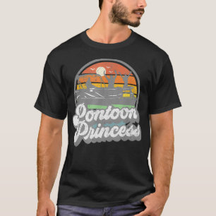 Camiseta Engraçado Pontoon Princesa Boat Pontooning Barco W