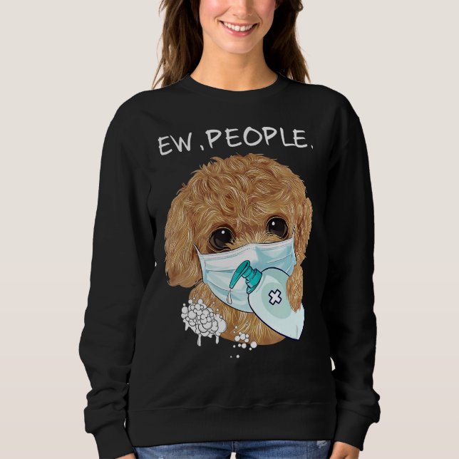 Camiseta Engraçado Poodle Ew Pessoas Dog Dover Gift (Frente)