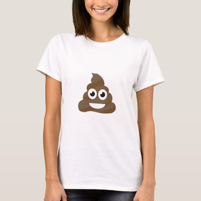 Camiseta Engraçado Poop Emoji (Frente)