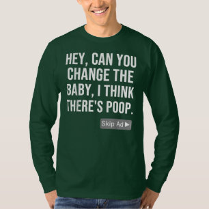 Camiseta Engraçado Poop Memória Pai Dia de os pais Skip A