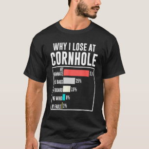 Camiseta Engraçado Por Que Eu Perco No Cornhole Humor Amant