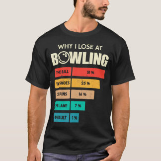 Camiseta Engraçado Por Que Eu Perco Os Pinos De Boliche A B