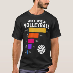 Camiseta Engraçado Por Que Perco No Volei Humor Verão